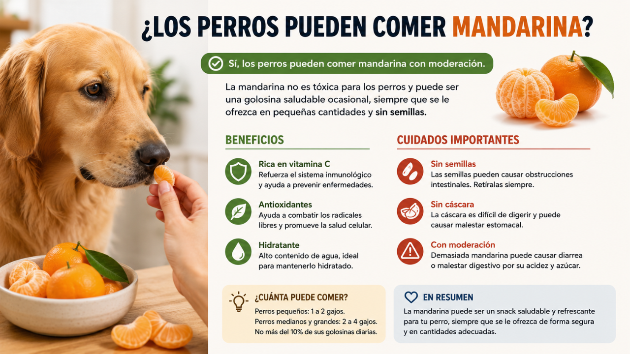 perros pueden comer mandarina