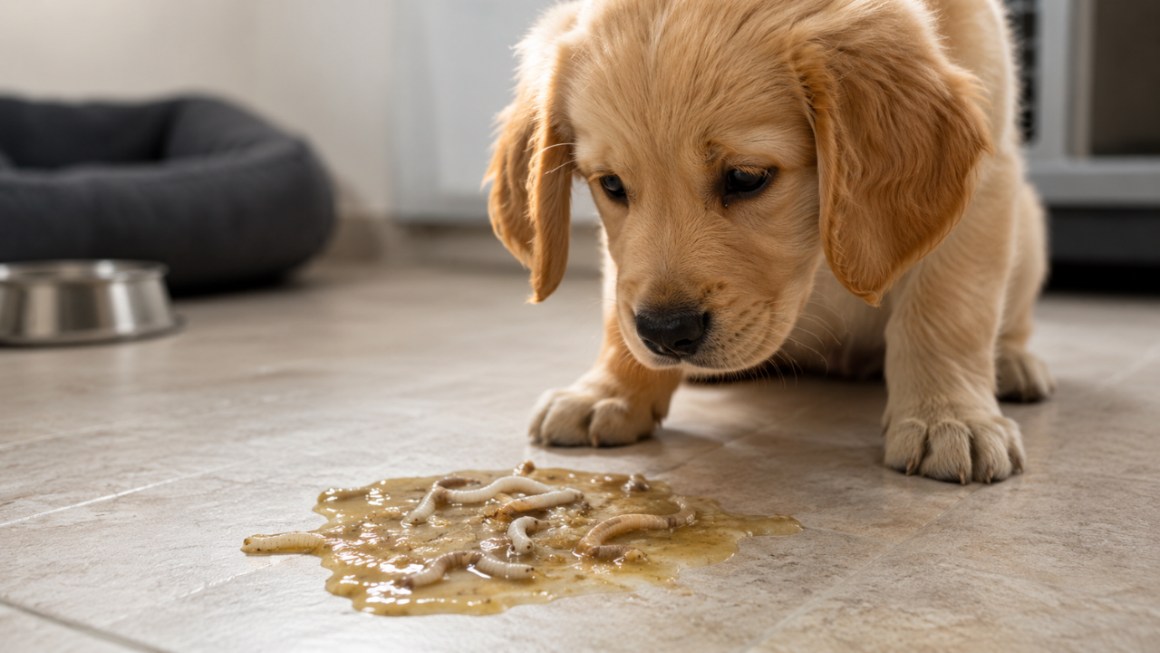 Mi cachorro vomita lombrices?