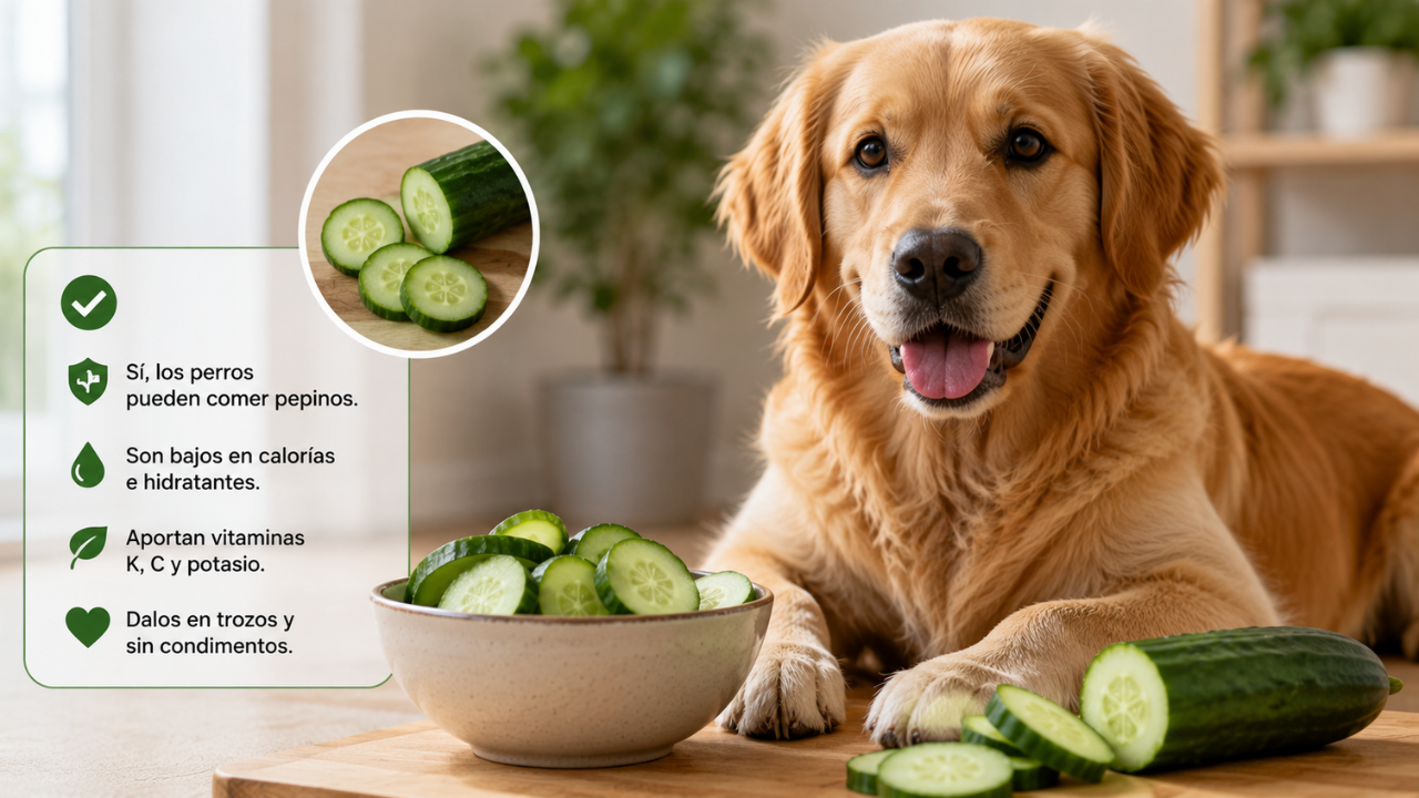 perros pueden comer pepino