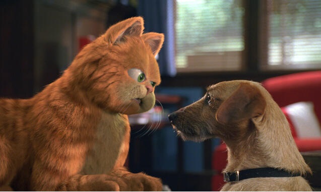 Cómo se llama el perro de la película de Garfield