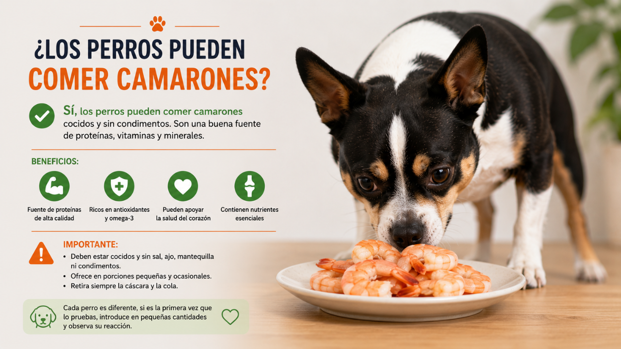 perros pueden comer camarones
