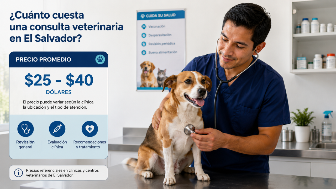 ¿Cuánto cuesta una consulta veterinaria en El Salvador